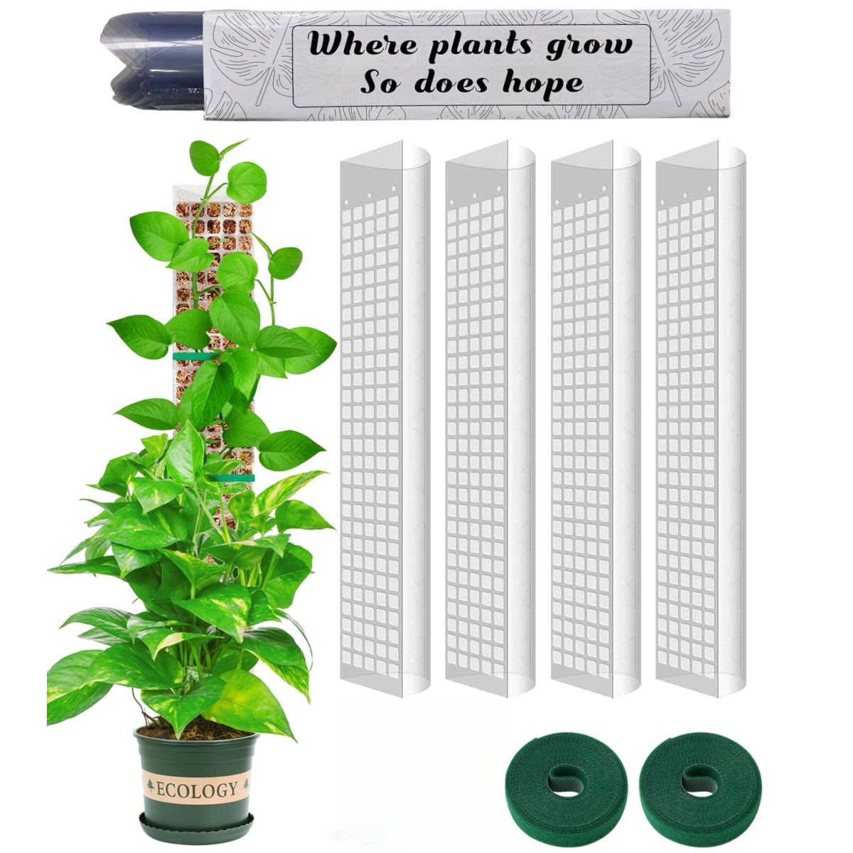 Moss Pole Plastic Plant Stand  - Sphagnum Moss Dry 评论和价格
