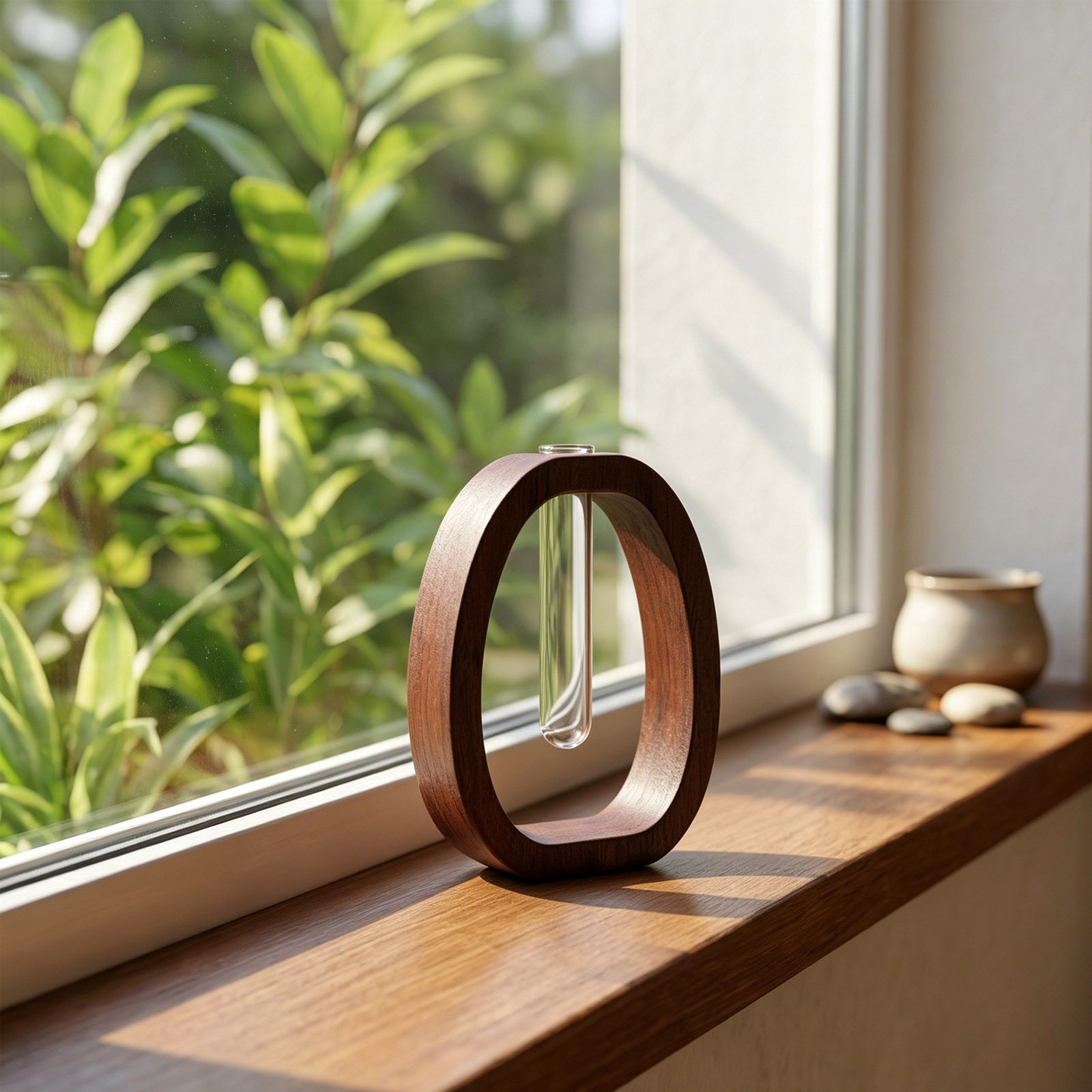 Wood Frame Glass Vase Rustic B - Propagation Station Vase 评论和价格