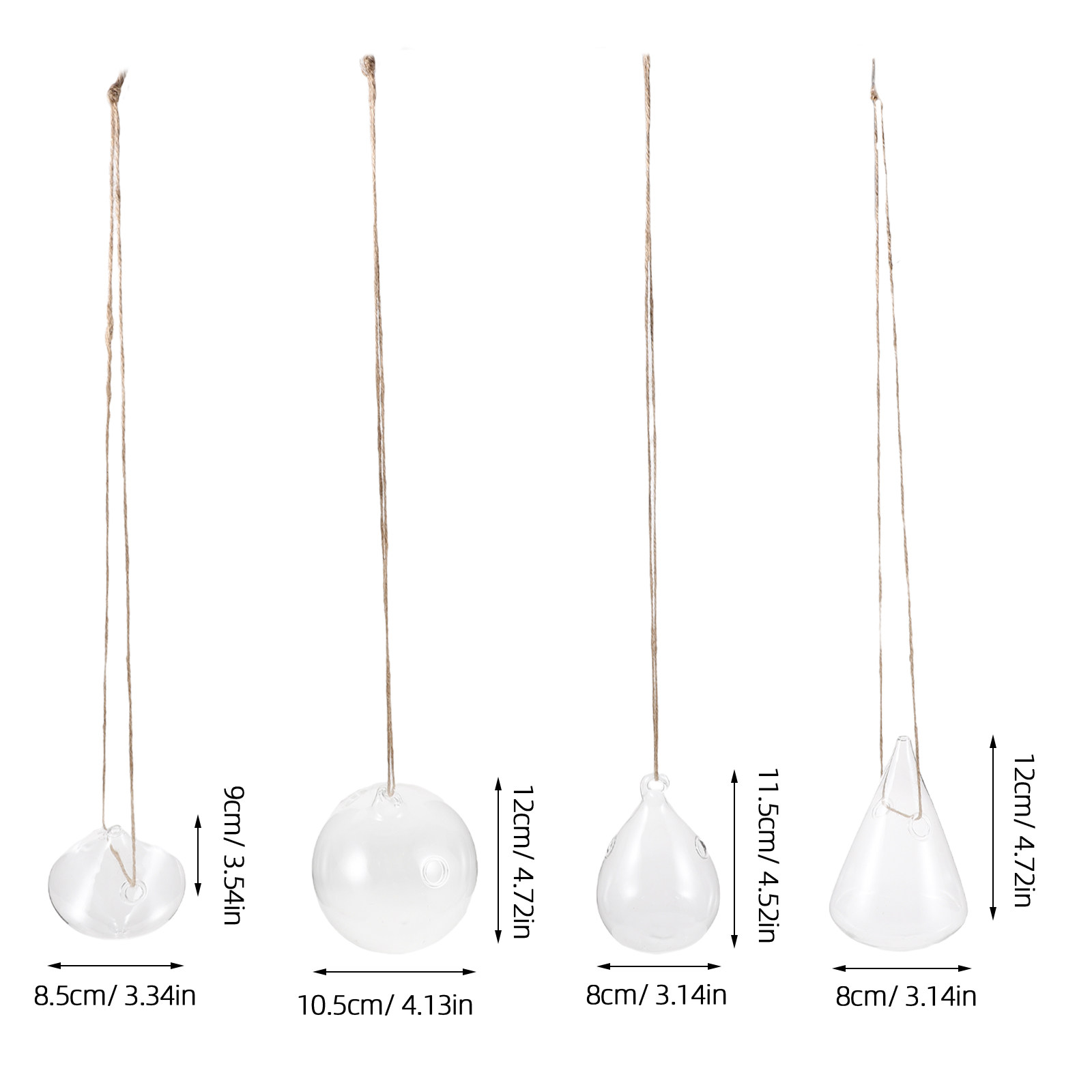 4Pcs Glass Hanging Planters Hy - Propagation Station Vase 评论和价格